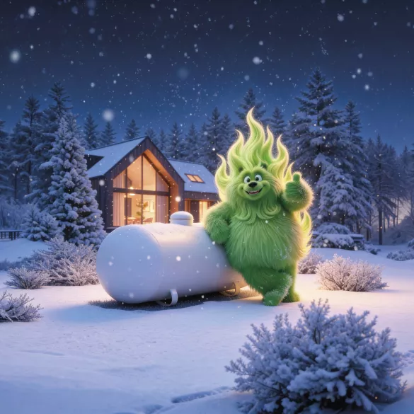 Caz von Antargaz beim Gastank im Schnee